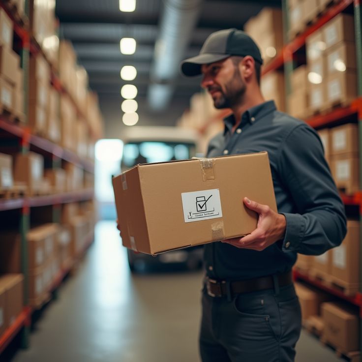 Warehouse and logistics staff working in an industrial environment